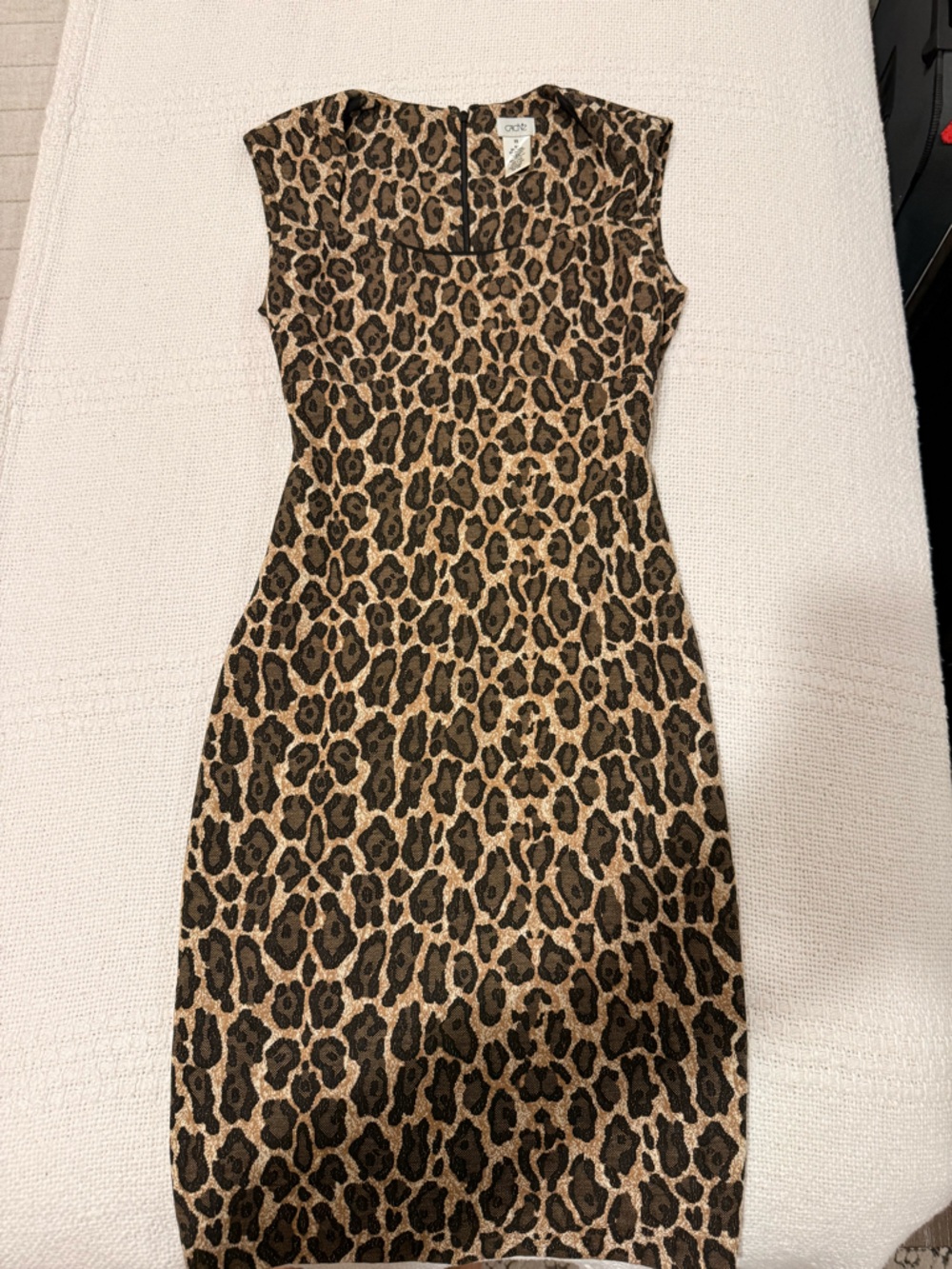 Cache Animal Print Strapless Dress in Brown and Black